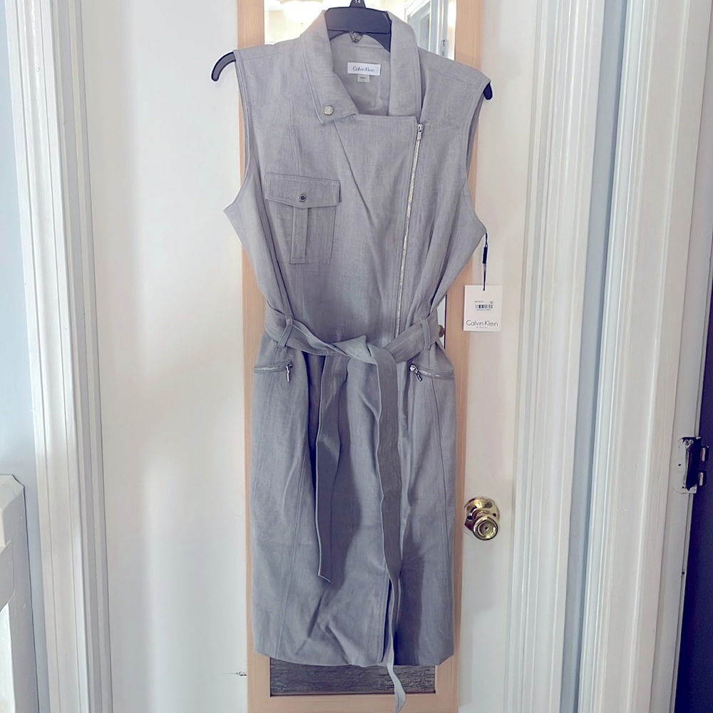 Calvin Klein zip up sleeveless dress. Size 14